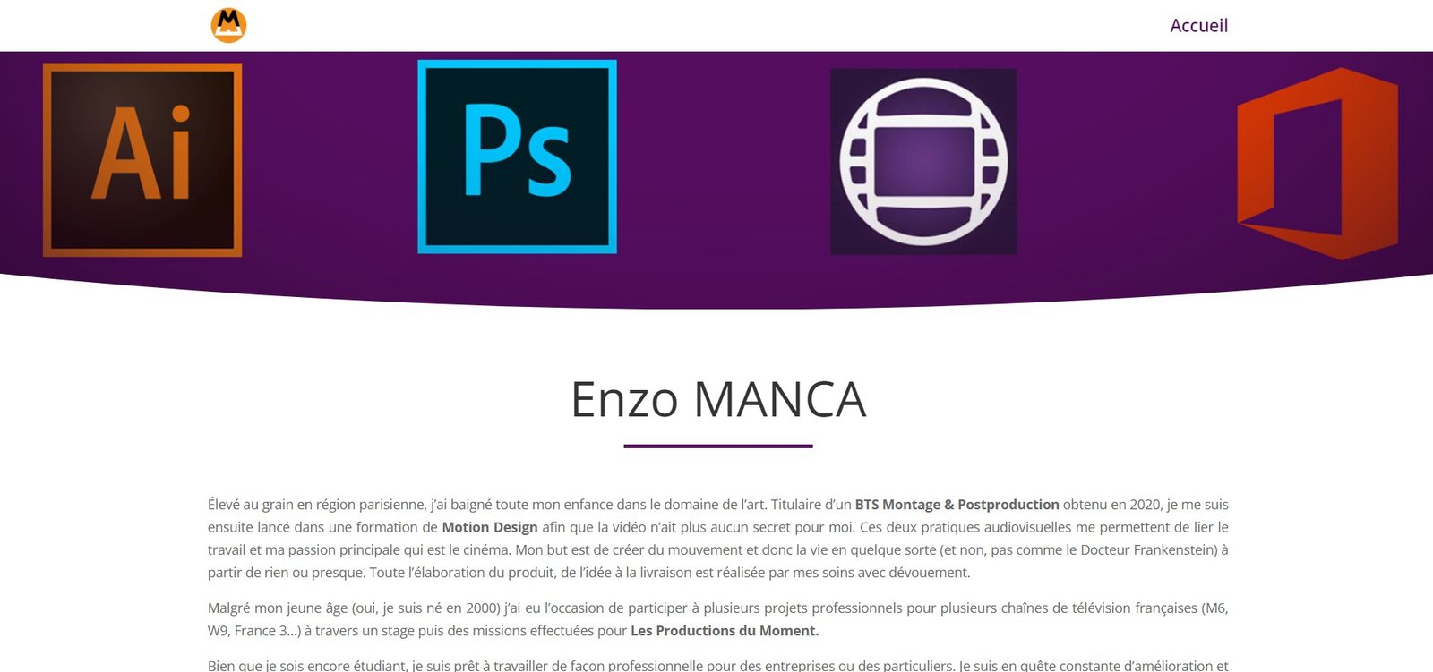 ENZO MANCA - ARTS TEC - La technologie au service des arts